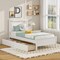 Wooden Twin Bed Frame with Storage Drawers Chic Headboard and Footboard